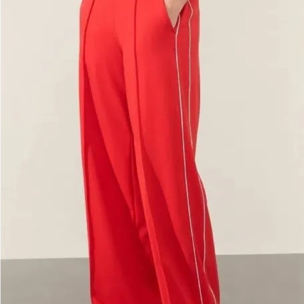 Athleta sz XS Venice Wide Leg Track Pants in Cardinal Red